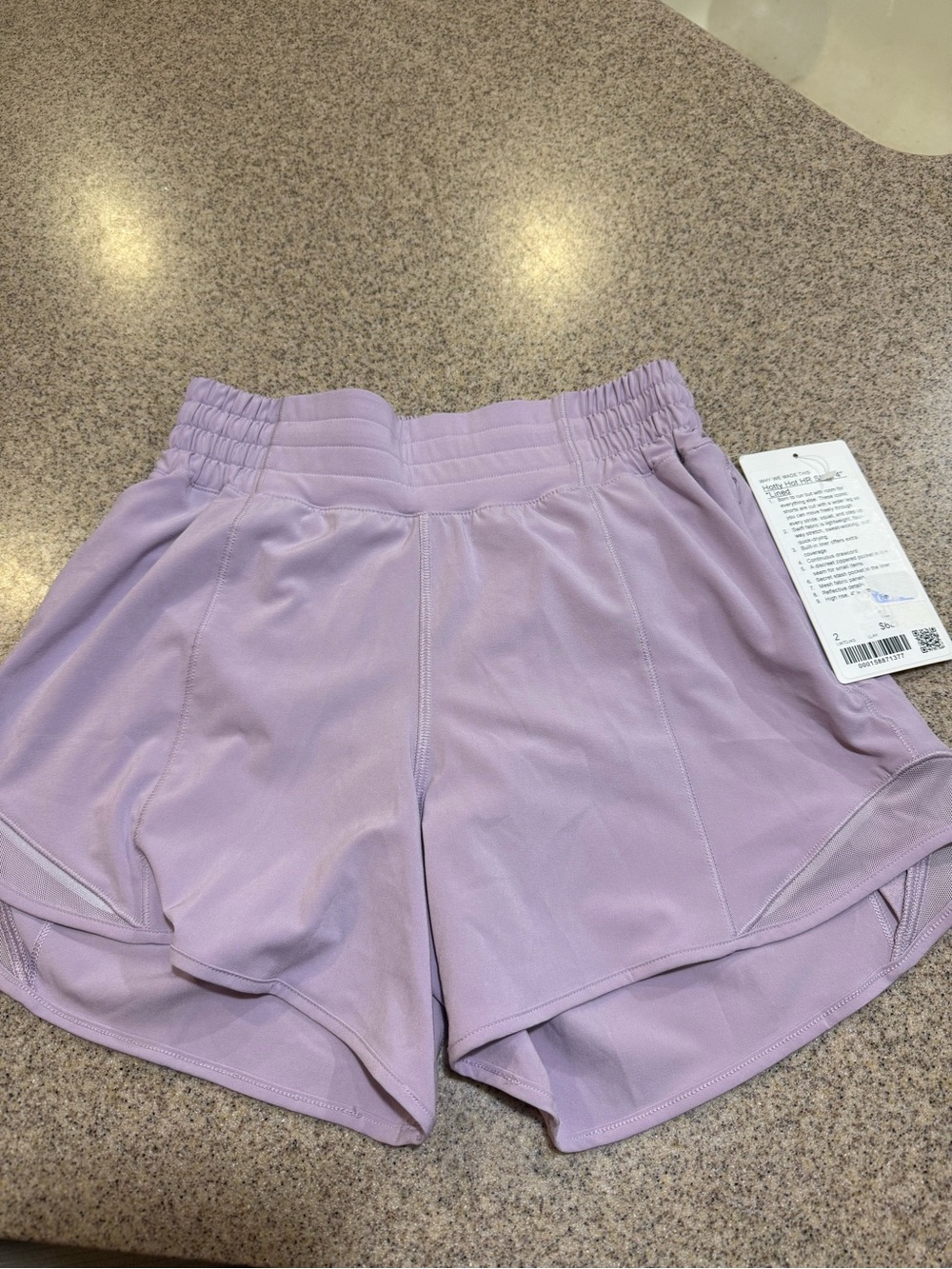 Ladies' Lavender Lululemon Hotty Hot Active Shorts